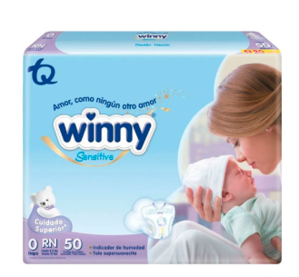 Pañal Winny Sensitive Gold Etapa 0 Paquete X 50