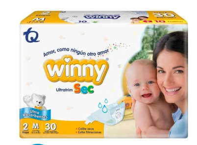 Pañal Winny Ultratim Sec Etapa 2 Paquete X 30 Pañales