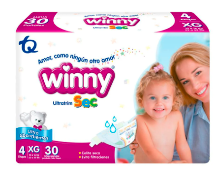 Pañal Winny Ultratim Sec Paquete X 30 Etapa 4