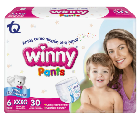 Pañales Winny pants Paquete X 30 Etapa 6/Xxxg