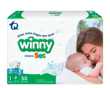 Pañal Winny Ultratim Sec Etapa 1 Paquete X 50 Pañales