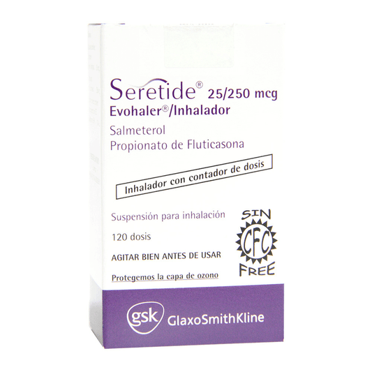 SERETIDE OSP 25/250 MCG INHALADOR FCO X 120 DO
