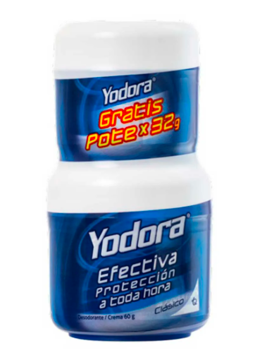 DTE.YODORA CLASICO CREMA+32 GR POT X 60 GR